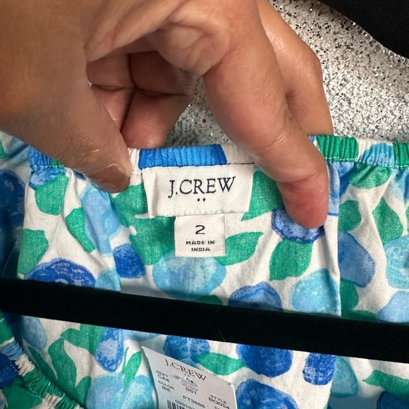 J. Crew Blue 3/4 Sleeve Bishop Sundress - Picture 2 of 8